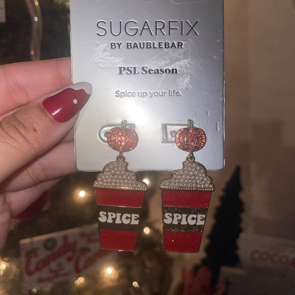 NWT Sugarfix by Bauble Bar PSL Season Danlge Earrings - Picture 2 of 3